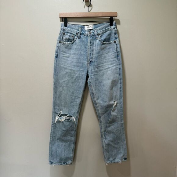 AGOLDE Riley High Rise Straight Crop Jeans sz 25 - Picture 3 of 8